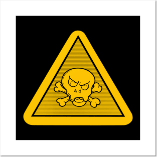 Dope Skulls danger signage icon drawing Posters and Art